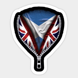 Scottish Flag  Scotland Flag zipped British Flag - Gift for Scottish From Scotland Sticker